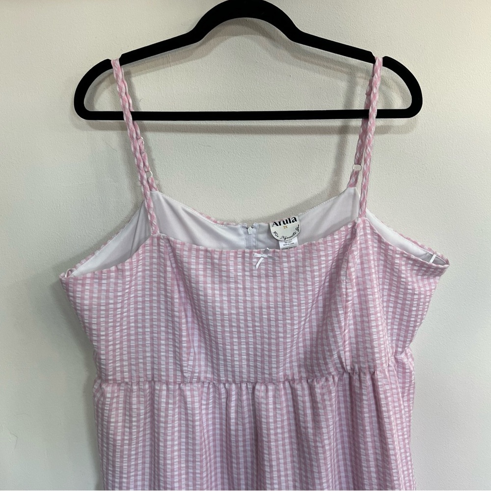 ARULA Pink Gingham Mini Dress - Picture 4 of 13